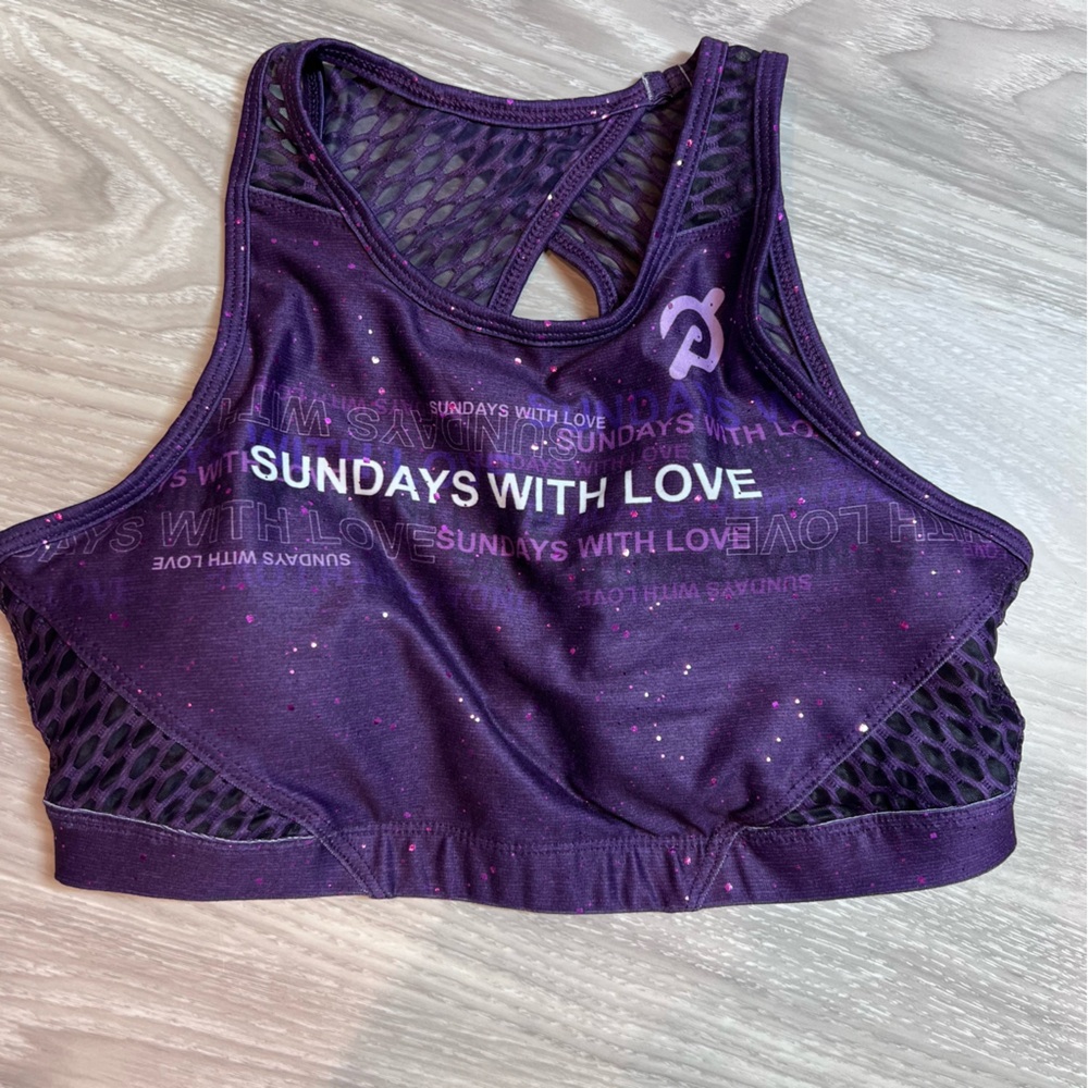 Women’s Peleton sports bra in purple